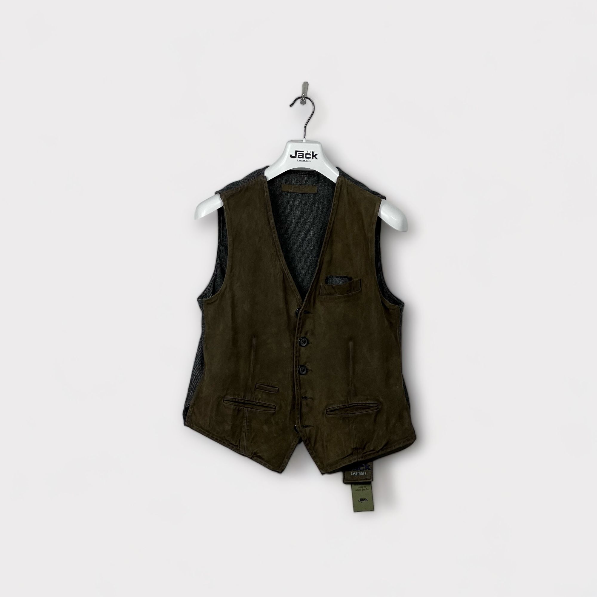 The Jack and Jackie Leathers - Gilet scamosciato "Lorry" in burned suede