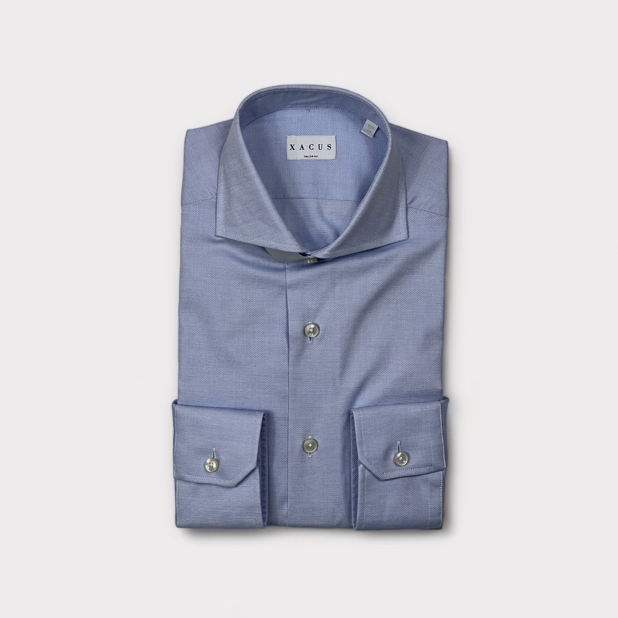 Xacus - Camicia con collo francese in puro cotone crocino